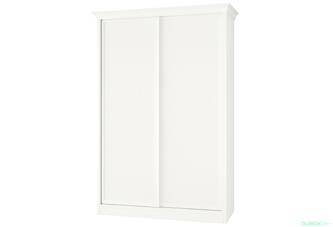 Skriňa Rim-Veneziano 2D 1,7 m biela s rímsou, fasádami DTD 