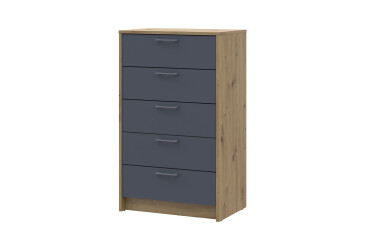 Komoda Rondi 5 zásuviek 60х40х100 dub artisan / grafit