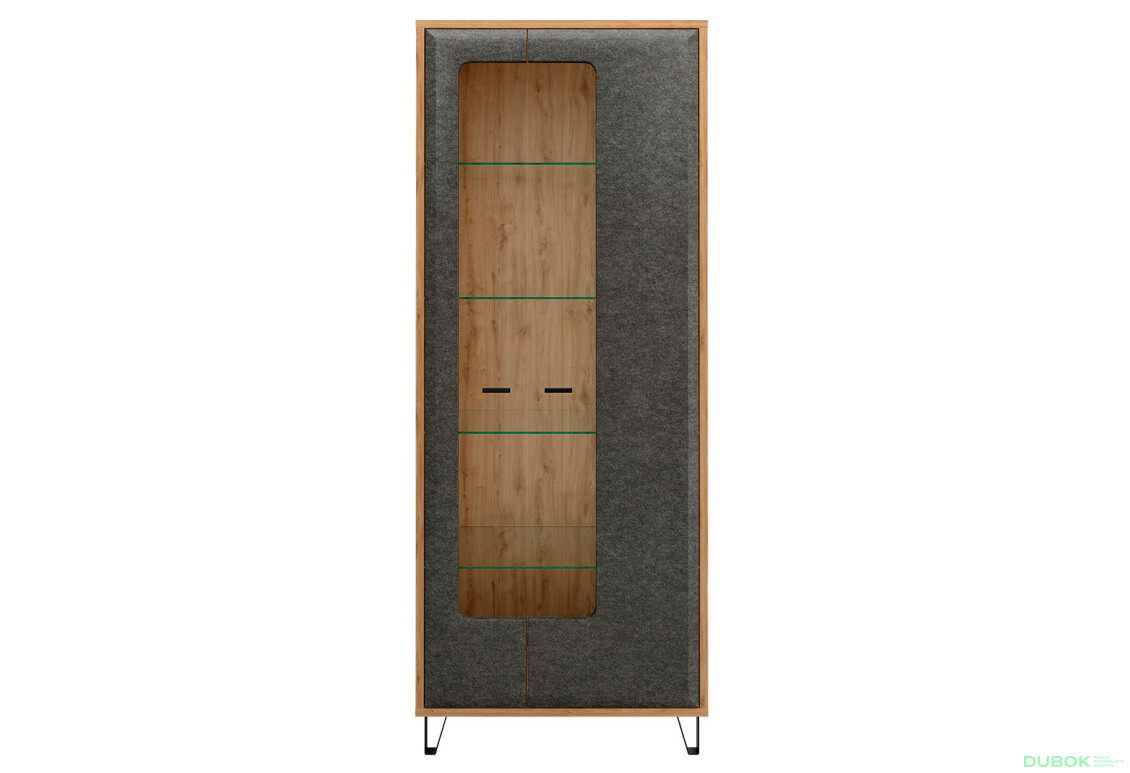 Vitrína 2w Grace dub navarra / grafit - Fotografia 1 Fotografia 1 - Vitrína 2w Grace dub navarra / grafit