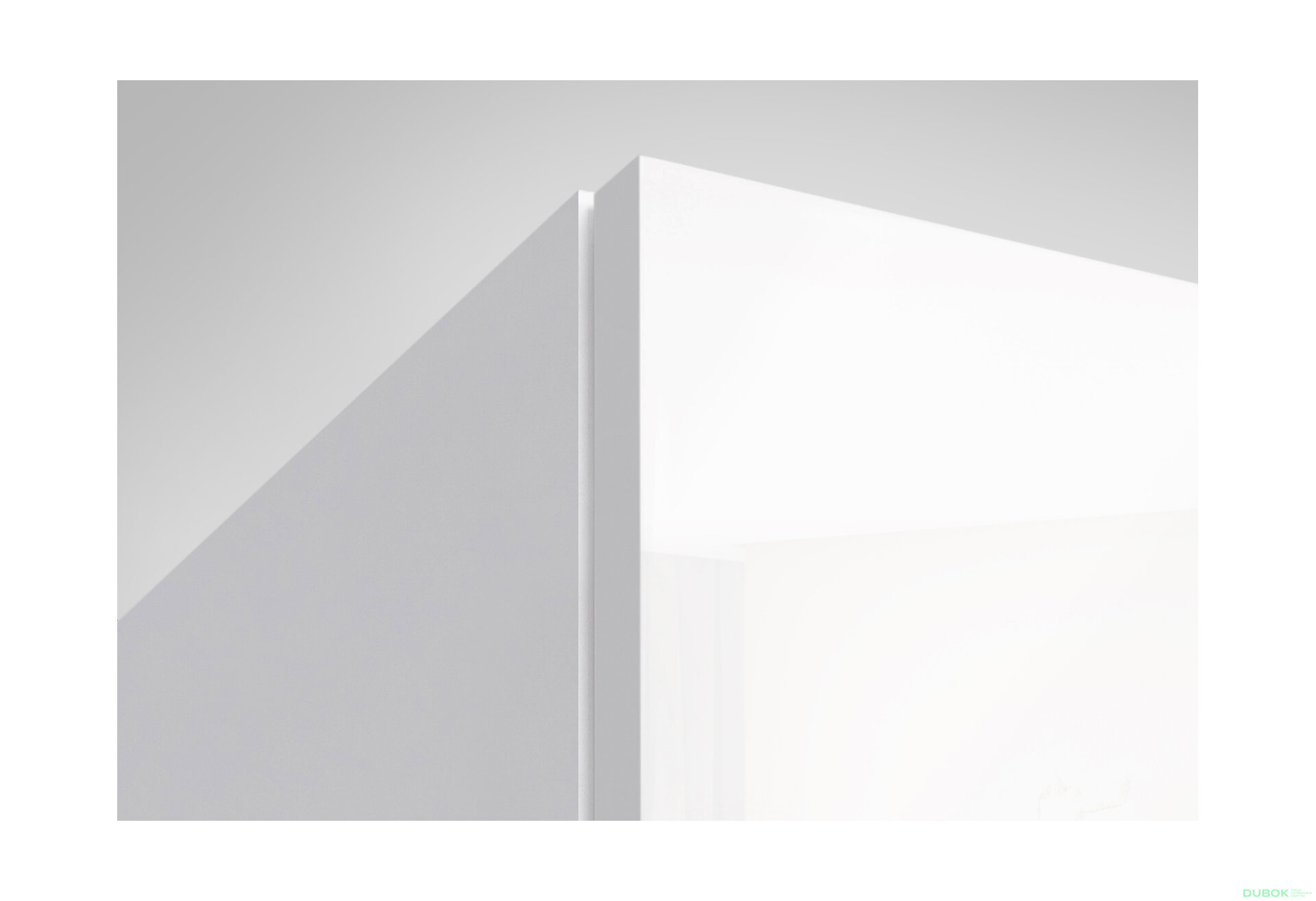 Fotografia 3 - Skriňa 3D so zrkadlom, biely lesk Mila