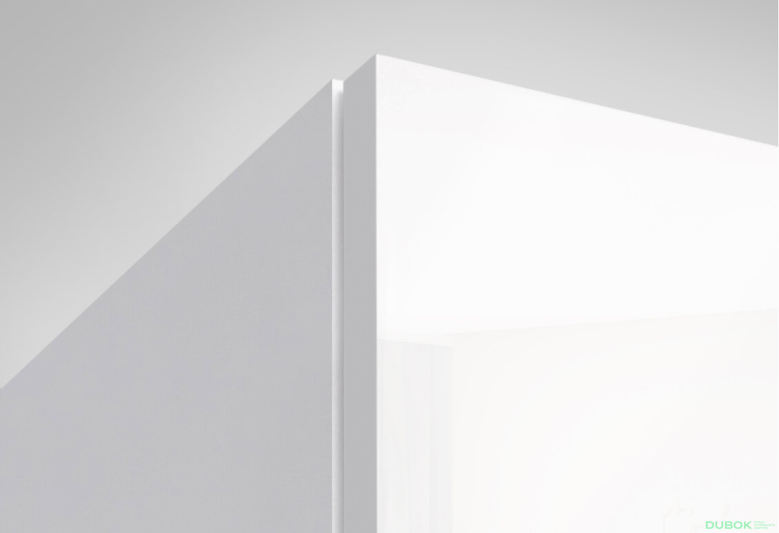 Fotografia 3 - Skriňa 3D so zrkadlom, biely lesk Mila