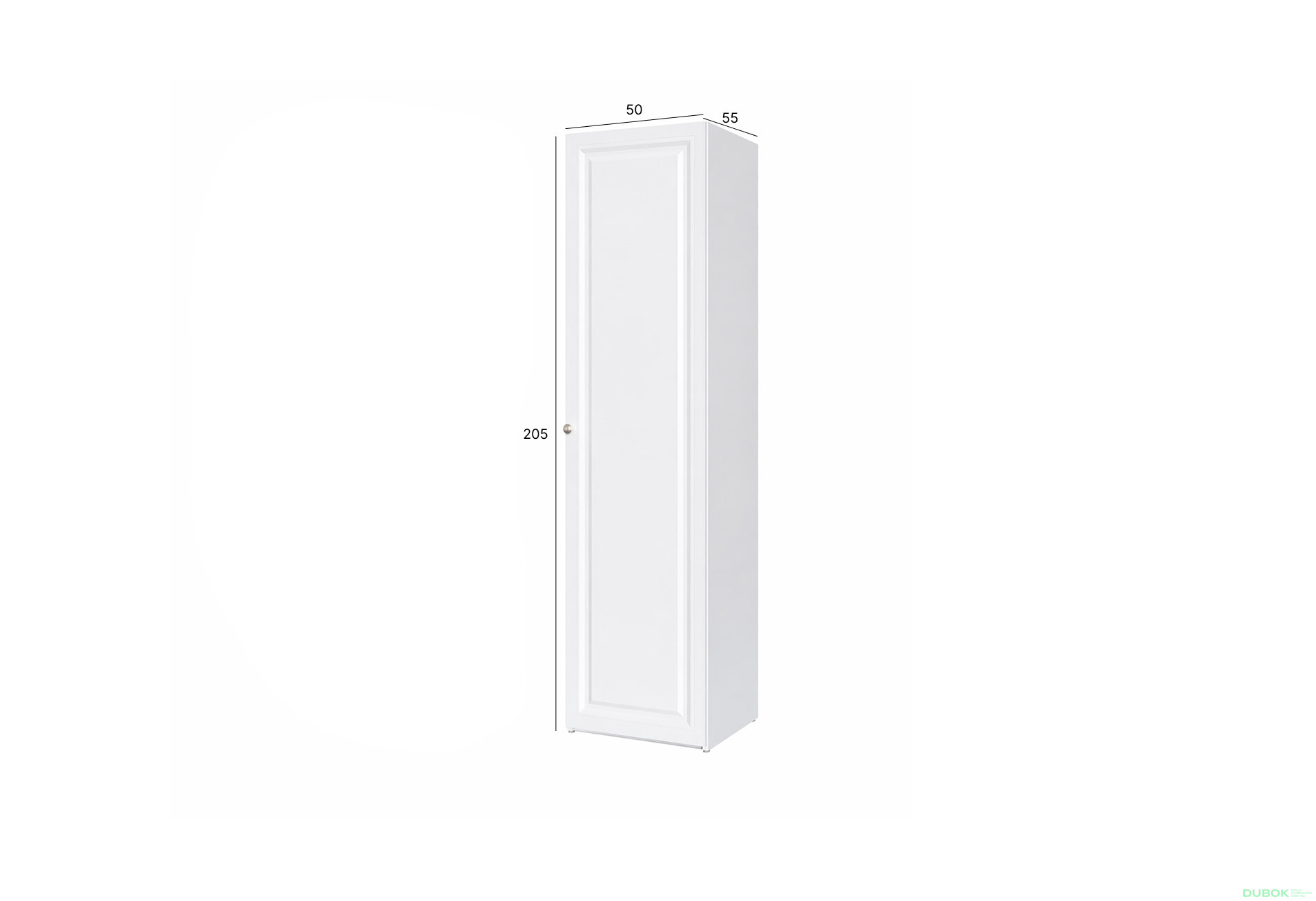 Obrázok 3 - Regál Madrid 50×55×205 cm, biely