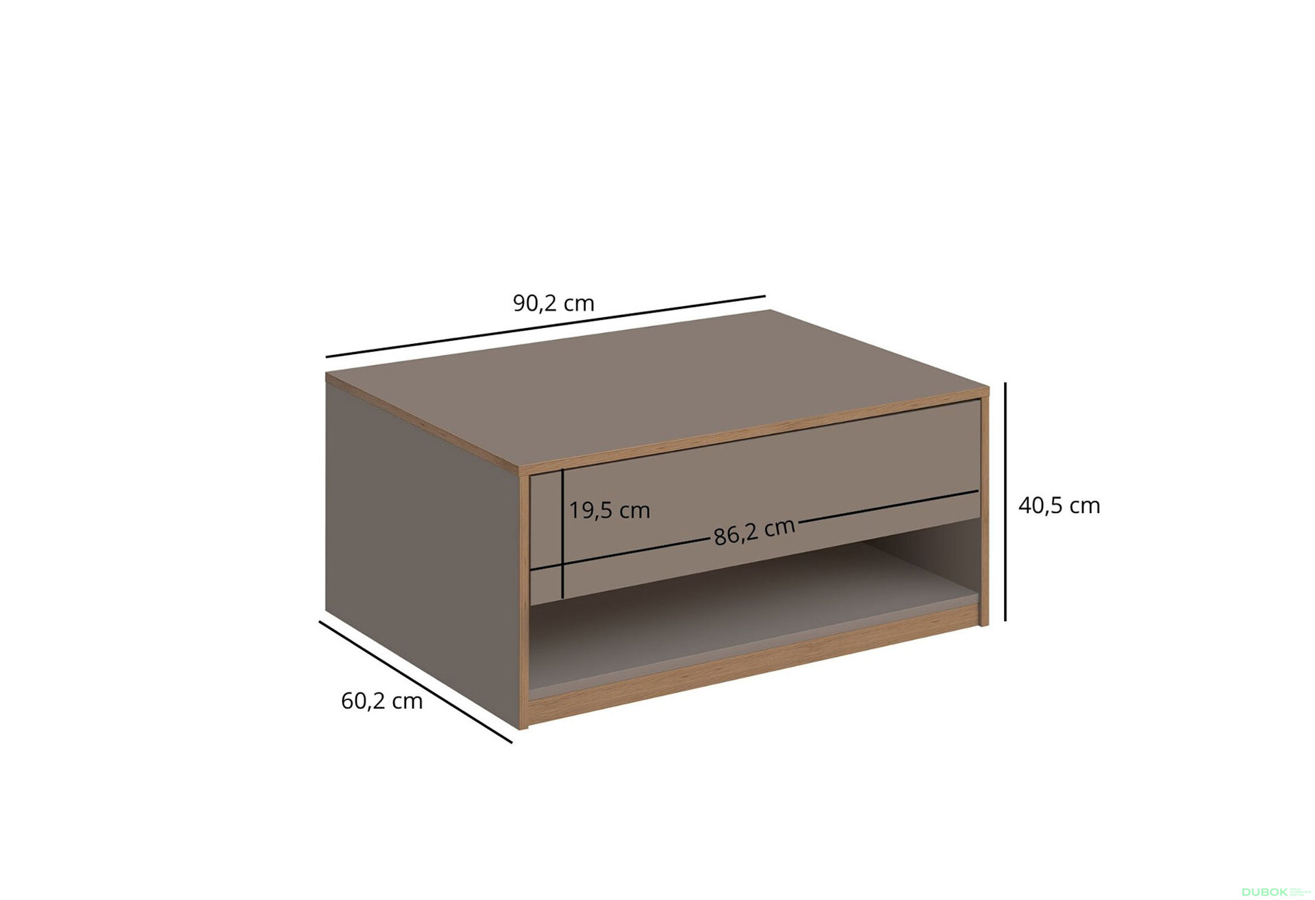 Fotografia 6 - Konferenčný stolík 1s/90 sivý kubanit Complex