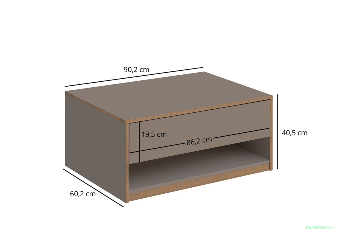 Fotografia 6 - Konferenčný stolík 1s/90 sivý kubanit Complex