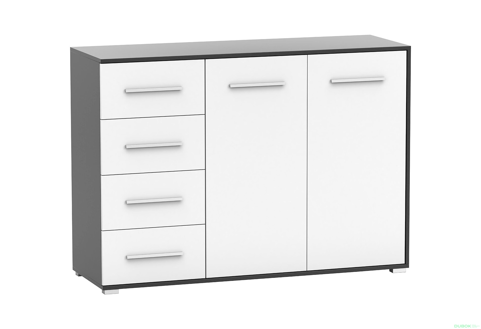 Fotografia 5 - Komoda Frida 01 135 2D4S čierny / biely