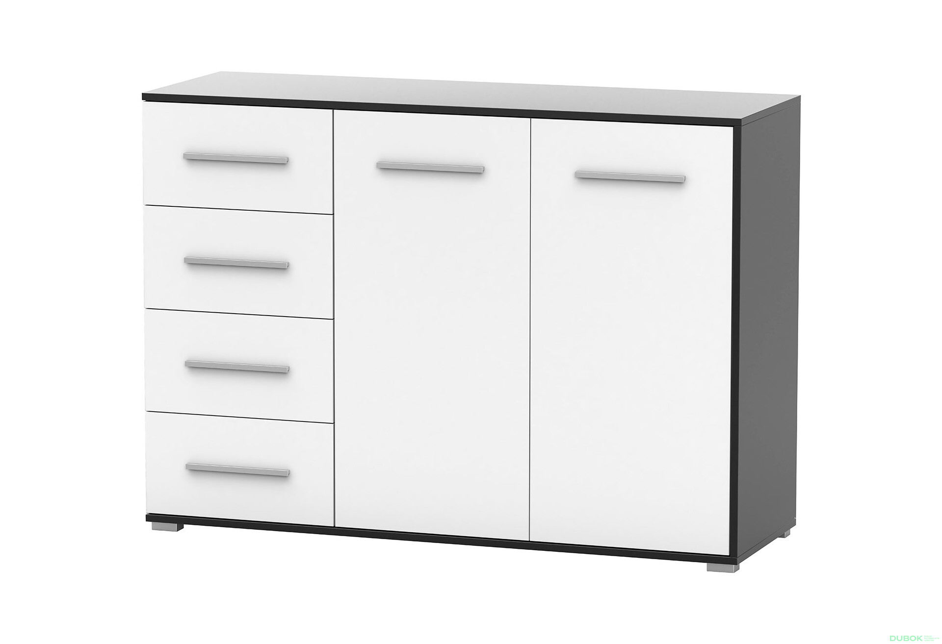 Fotografia 2 - Komoda Frida 01 135 2D4S čierny / biely