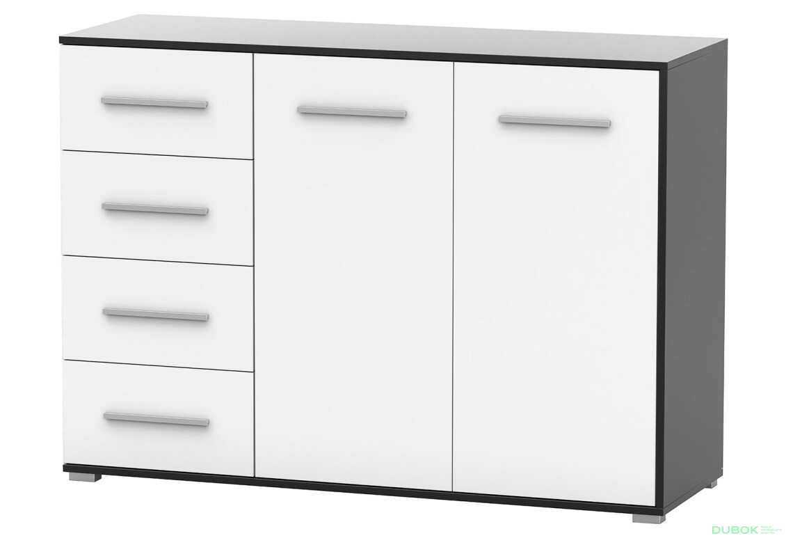 Fotografia 2 - Komoda Frida 01 135 2D4S čierny / biely