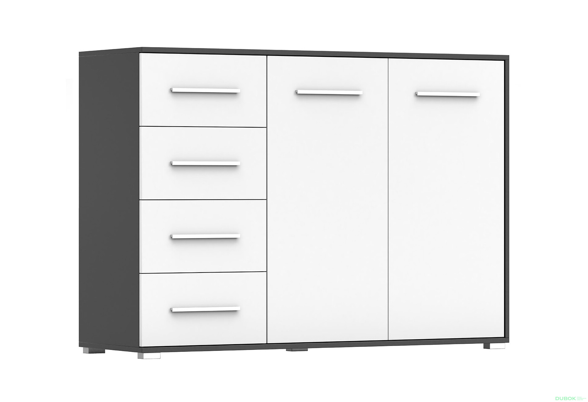 Fotografia 4 - Komoda Frida 01 135 2D4S čierny / biely