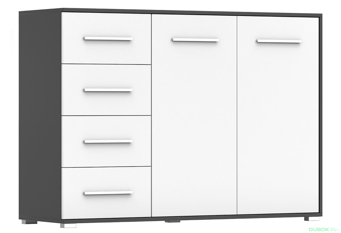 Fotografia 4 - Komoda Frida 01 135 2D4S čierny / biely