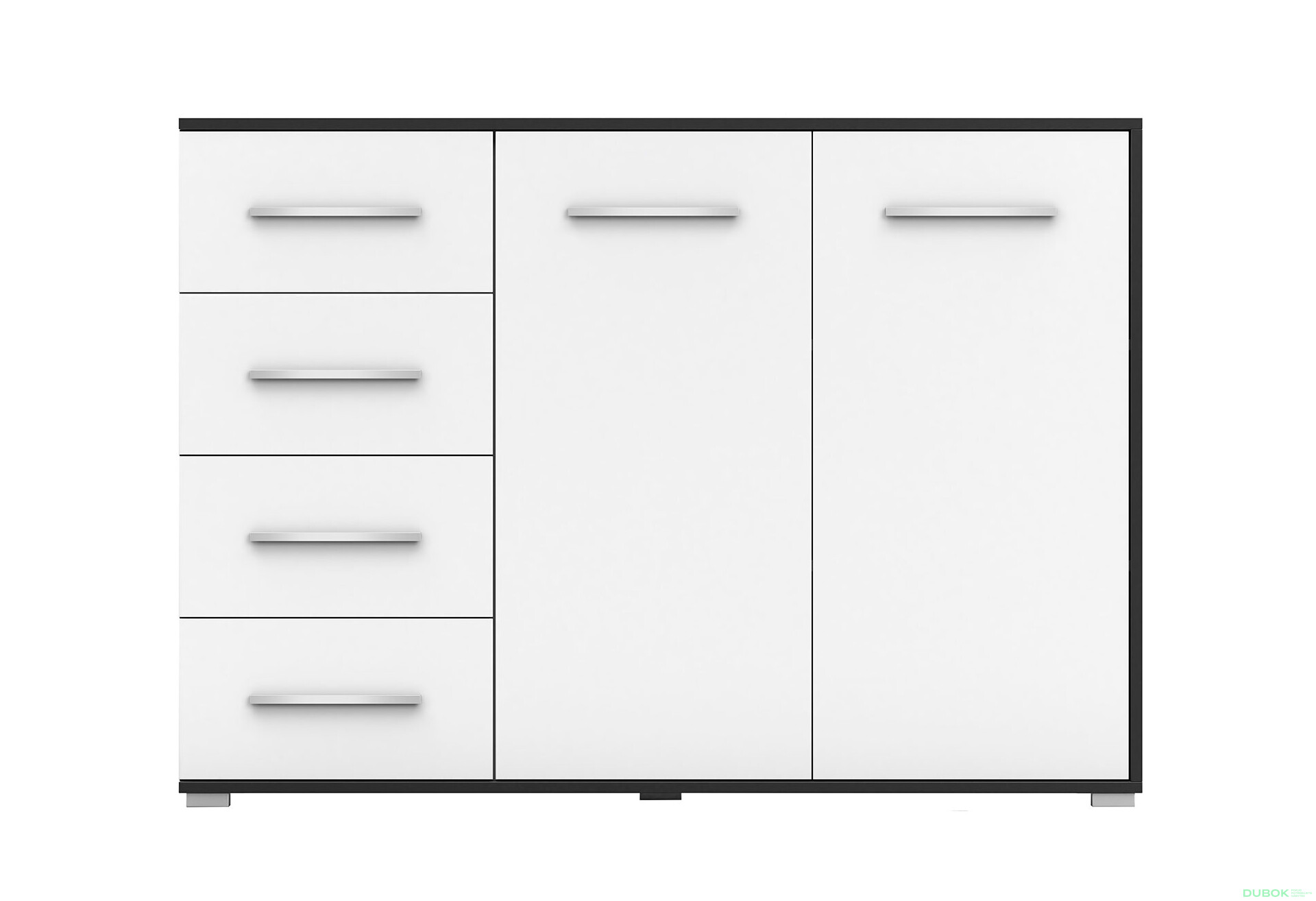 Fotografia 3 - Komoda Frida 01 135 2D4S čierny / biely