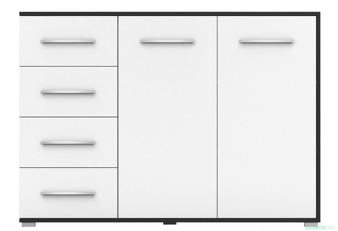 Fotografia 3 - Komoda Frida 01 135 2D4S čierny / biely