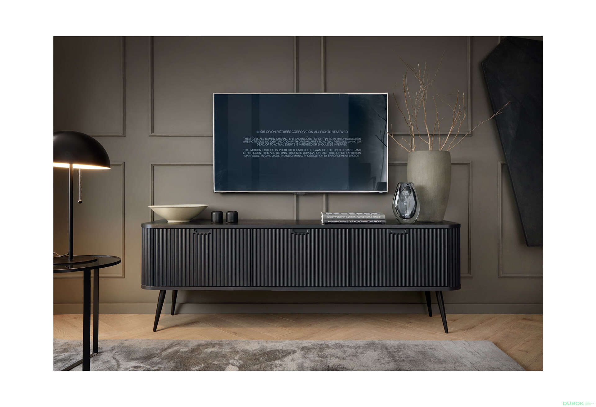 TV stolík RTV-168 čierny, čierne nohy Zova - Fotografia 4 Fotografia 4 - TV stolík RTV-168 čierny, čierne nohy Zova