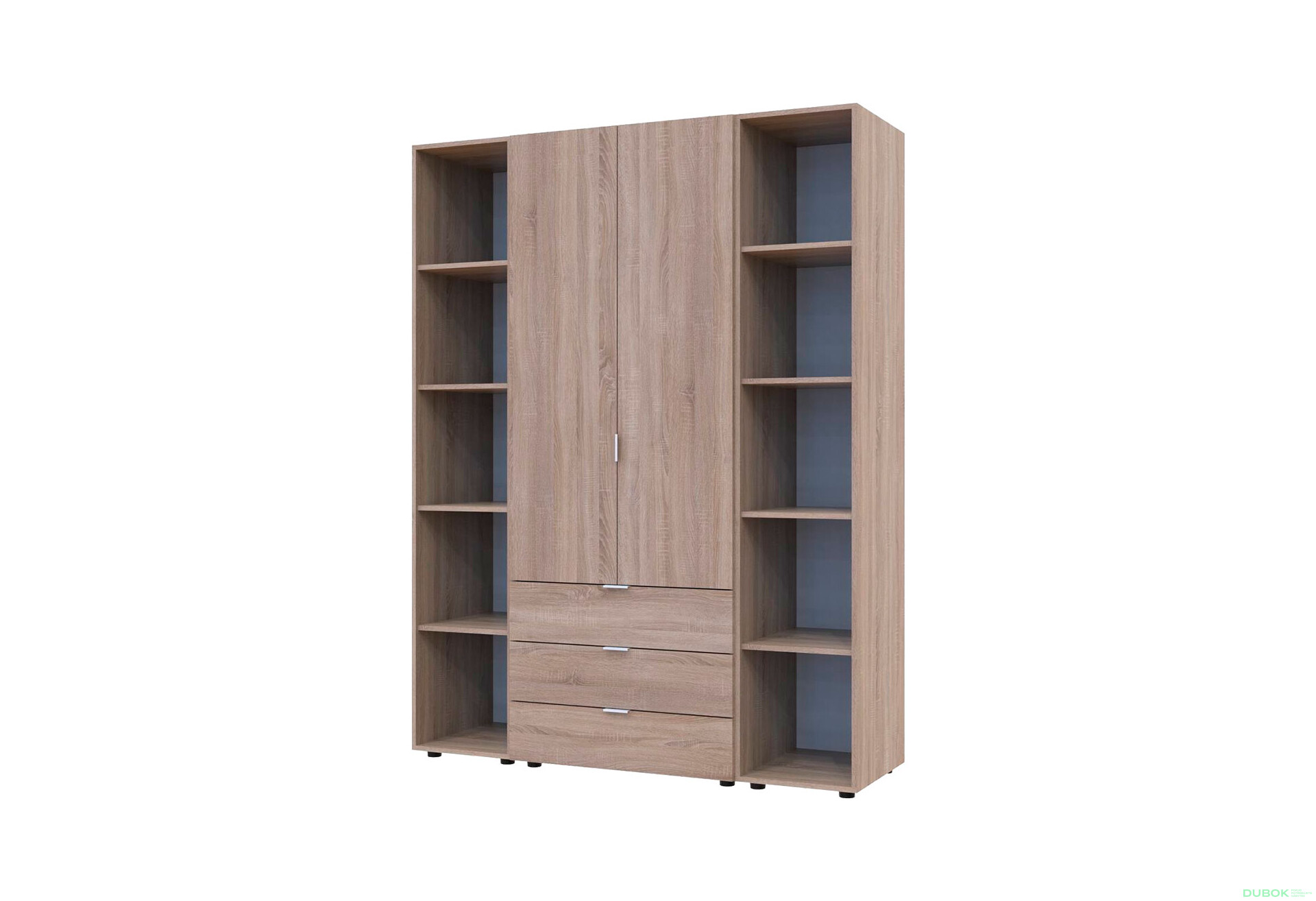 Skriňa dvojdverová s 2 regálmi Gelar 153.9 cm Dub sonoma - Fotografia 1 Fotografia 1 - Skriňa dvojdverová s 2 regálmi Gelar 153.9 cm Dub sonoma