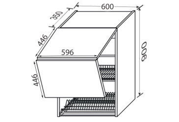 Fotografia Vrchný 60VS/900 2dv sušička Aventos Pro Blum+GTV