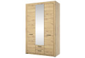 Skriňa trojdverová so zrkadlom a zásuvkami Sapori 135.8x217.1x60.3 cm Dub navarra - Fotografia 1 Fotografia 1 - Skriňa trojdverová so zrkadlom a zásuvkami Sapori 135.8x217.1x60.3 cm Dub navarra