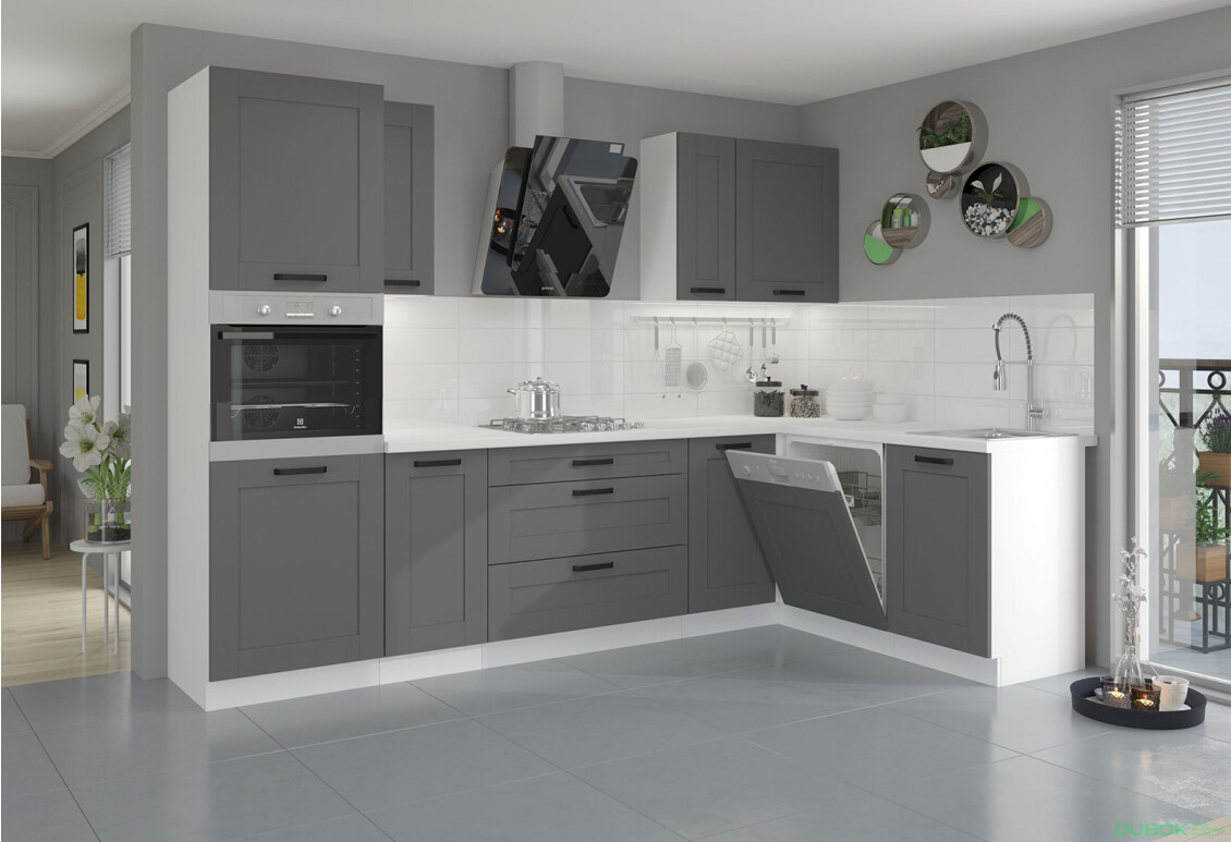 Modulárna kuchyňa Luna biely / dust grey