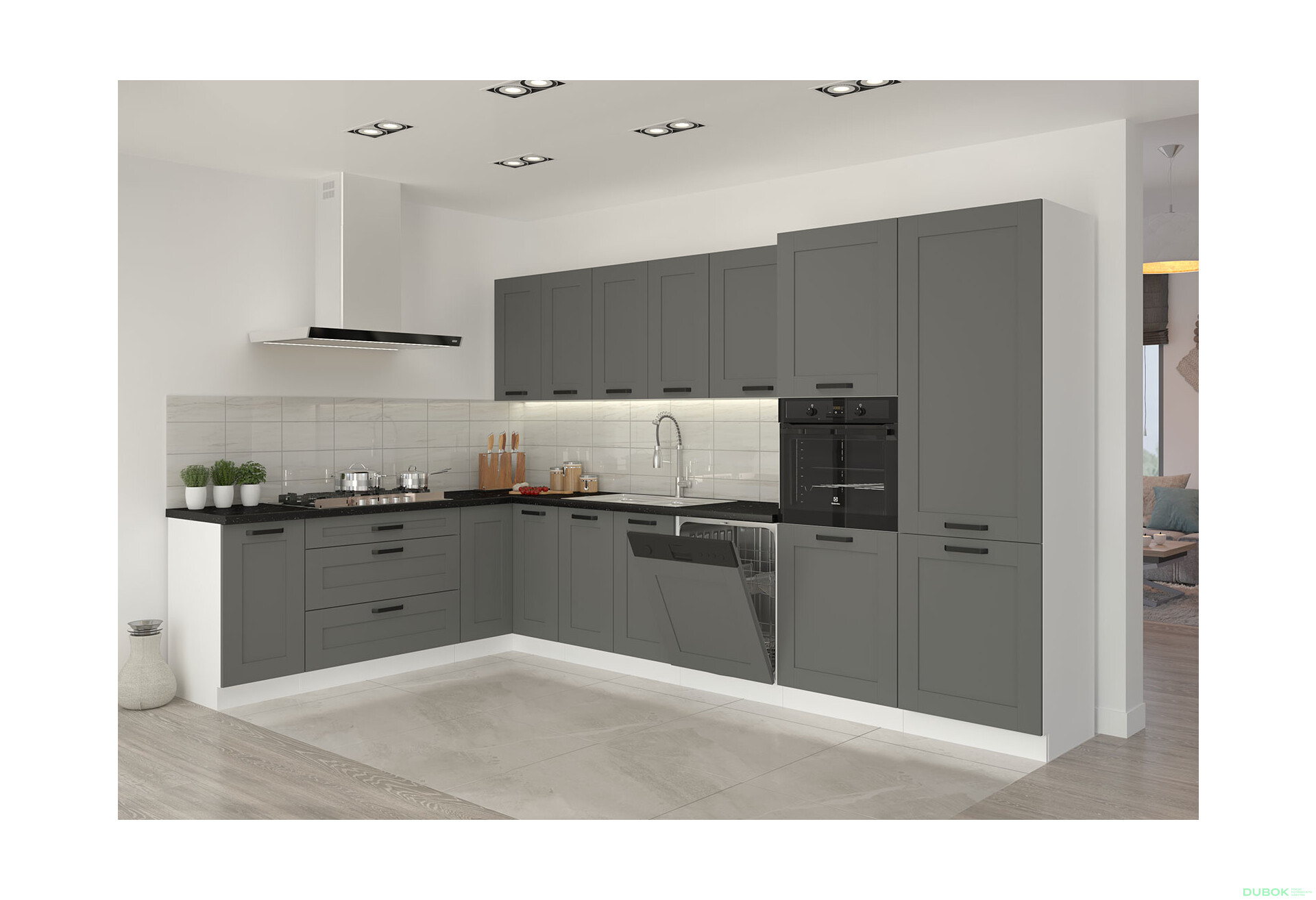 Fotografia 3 - Modulárna kuchyňa Luna biely / dust grey