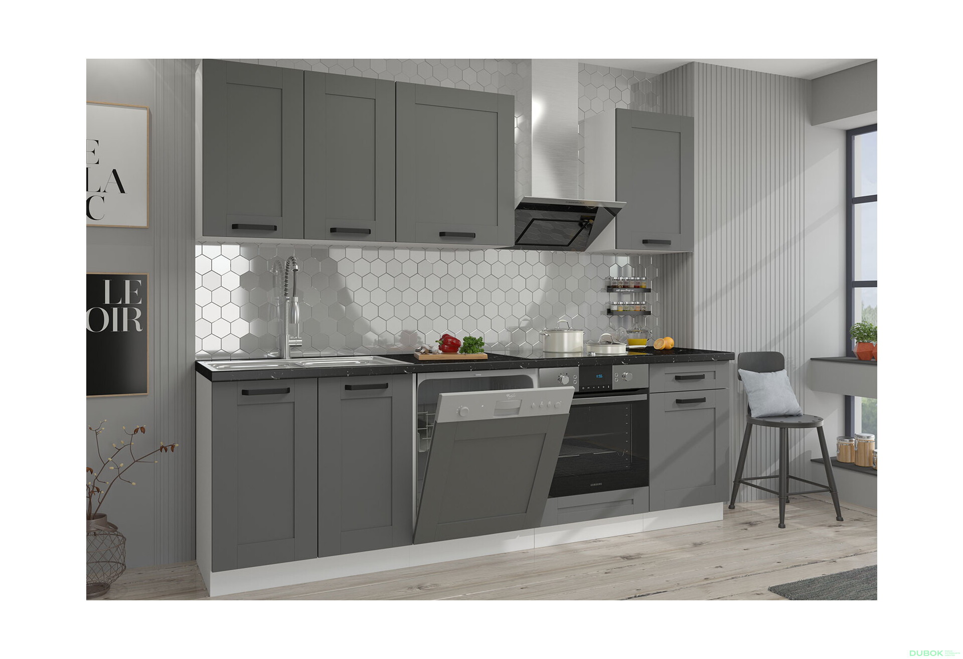 Fotografia 4 - Modulárna kuchyňa Luna biely / dust grey