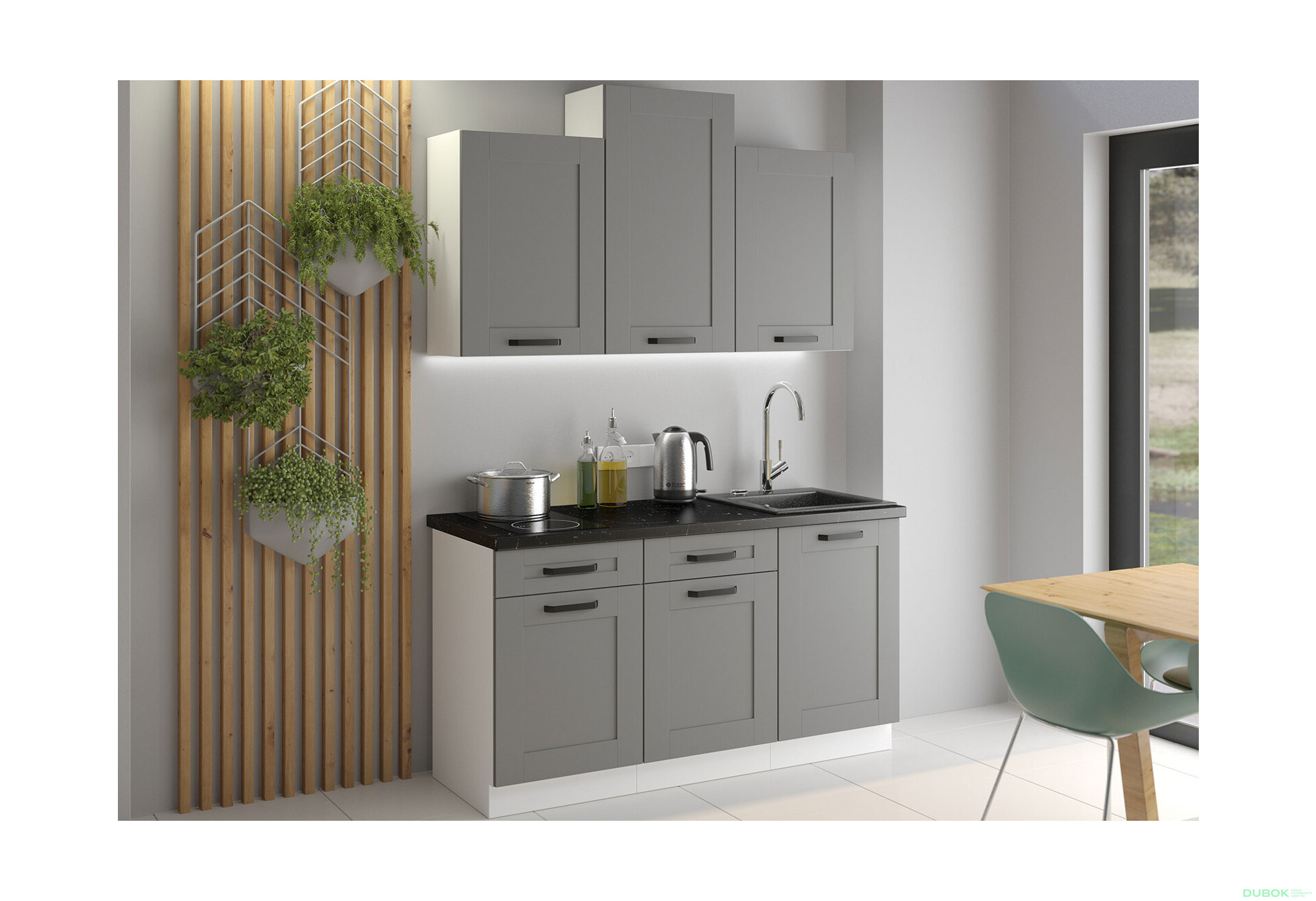 Fotografia 5 - Modulárna kuchyňa Luna biely / dust grey