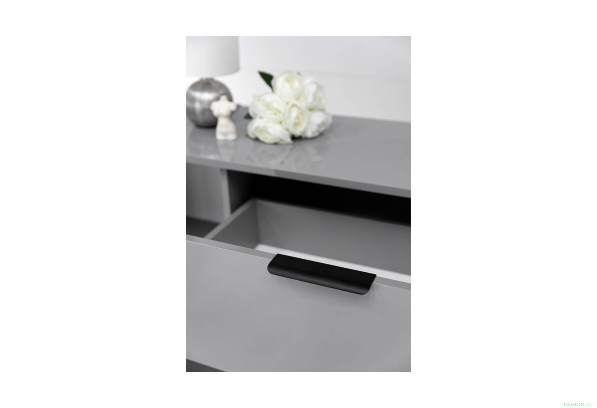 Fotografia 6 - Komoda Roma Color 2 dvere 3 šírky 2,0 m lesklá sivá láva