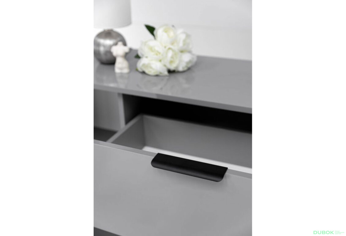 Fotografia 6 - Komoda Roma Color 2 dvere 3 šírky 2,0 m lesklá sivá láva