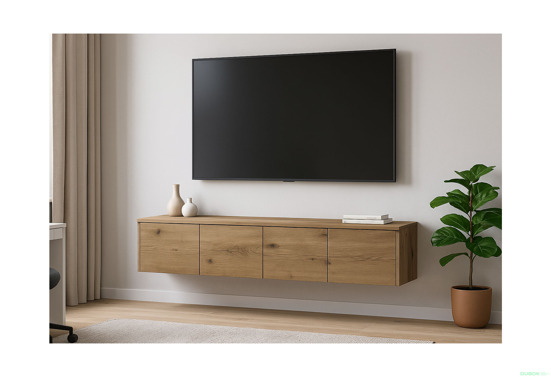 Fotografia 6 - TV stolík Levía dub evoke 4dv 160x35x33