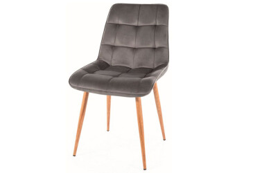 Stolička Chic D Velvet šedý Bluvel 14