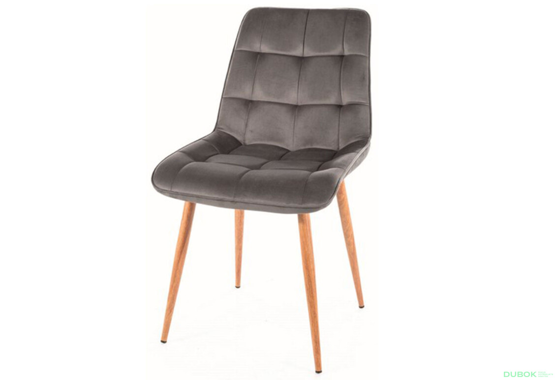 Stolička Chic D Velvet šedý Bluvel 14