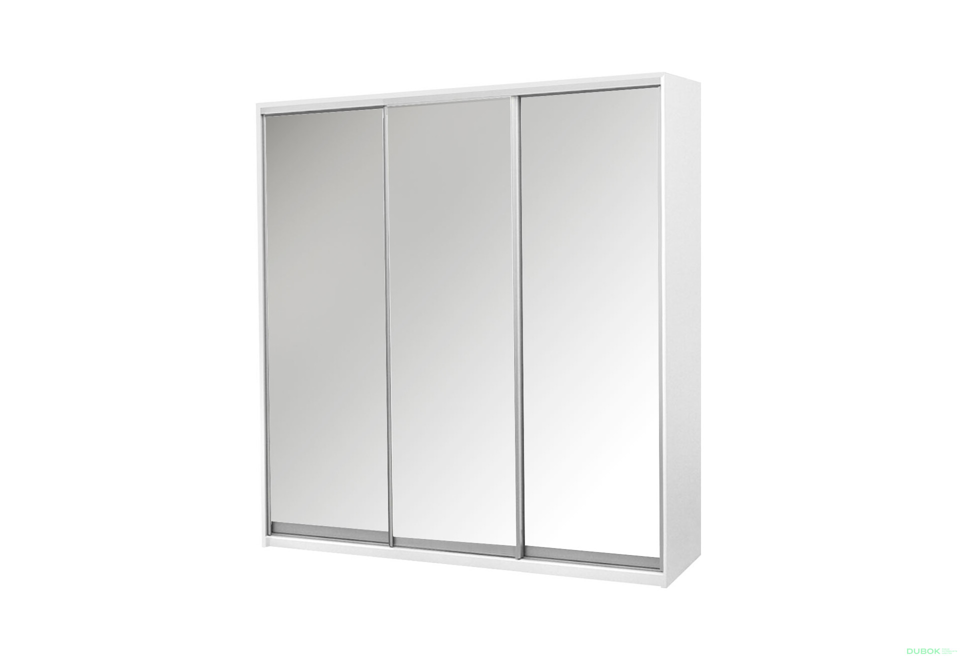 Fotografia 1 - Skriňa s posuvnými dverami Komforto 3 zrkadlá 180x240x60 cm Biela
