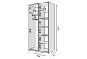 Modul №2 Š-1000*2050 DTD 18 mm antracit - Fotografia 2 Fotografia 2 - Modul №2 Š-1000*2050 DTD 18 mm antracit