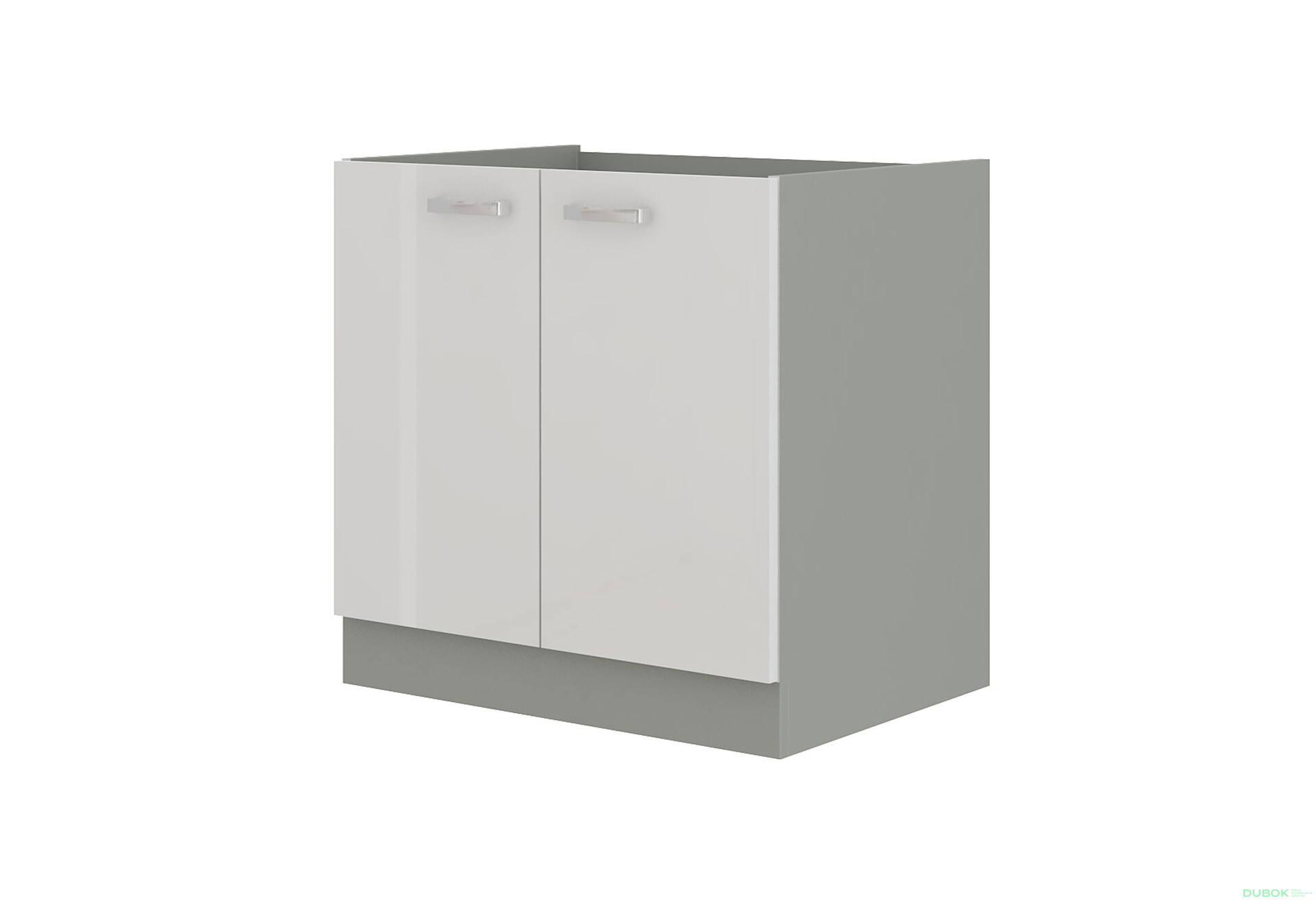 Fotografia 1 - 80 ZL 2F BB kuchynský drez Bianca šedý platinový / biely lesk