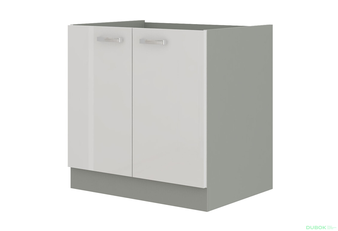 80 ZL 2F BB kuchynský drez Bianca šedý platinový / biely lesk