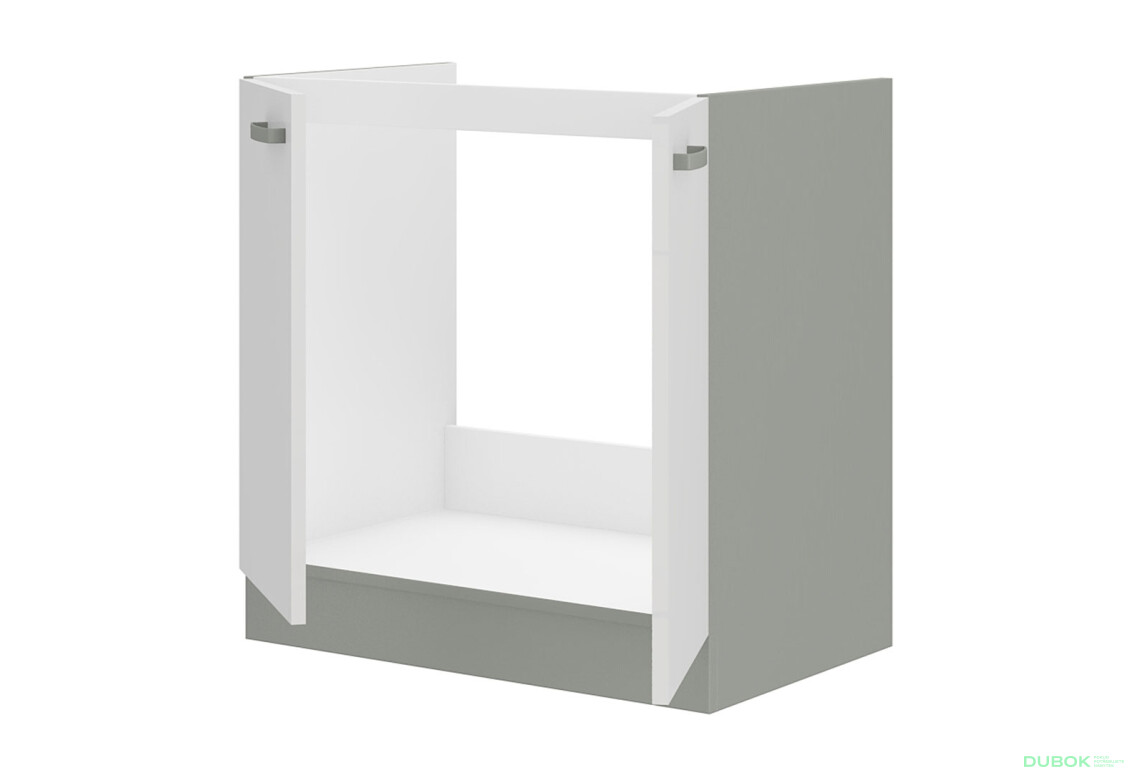 Fotografia 2 - 80 ZL 2F BB kuchynský drez Bianca šedý platinový / biely lesk