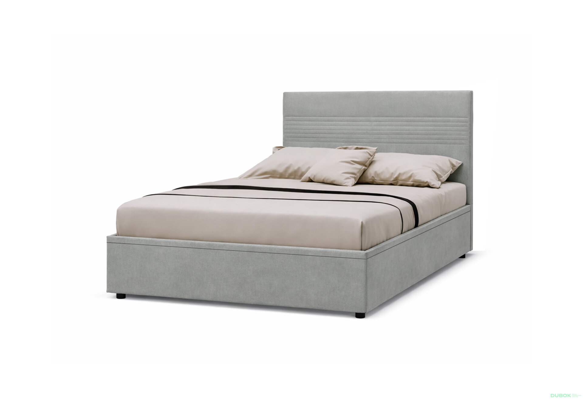 Fotografia 1 - Posteľ Fro Line 160x200 s roštom, úložným priestorom Mono 246, sivá