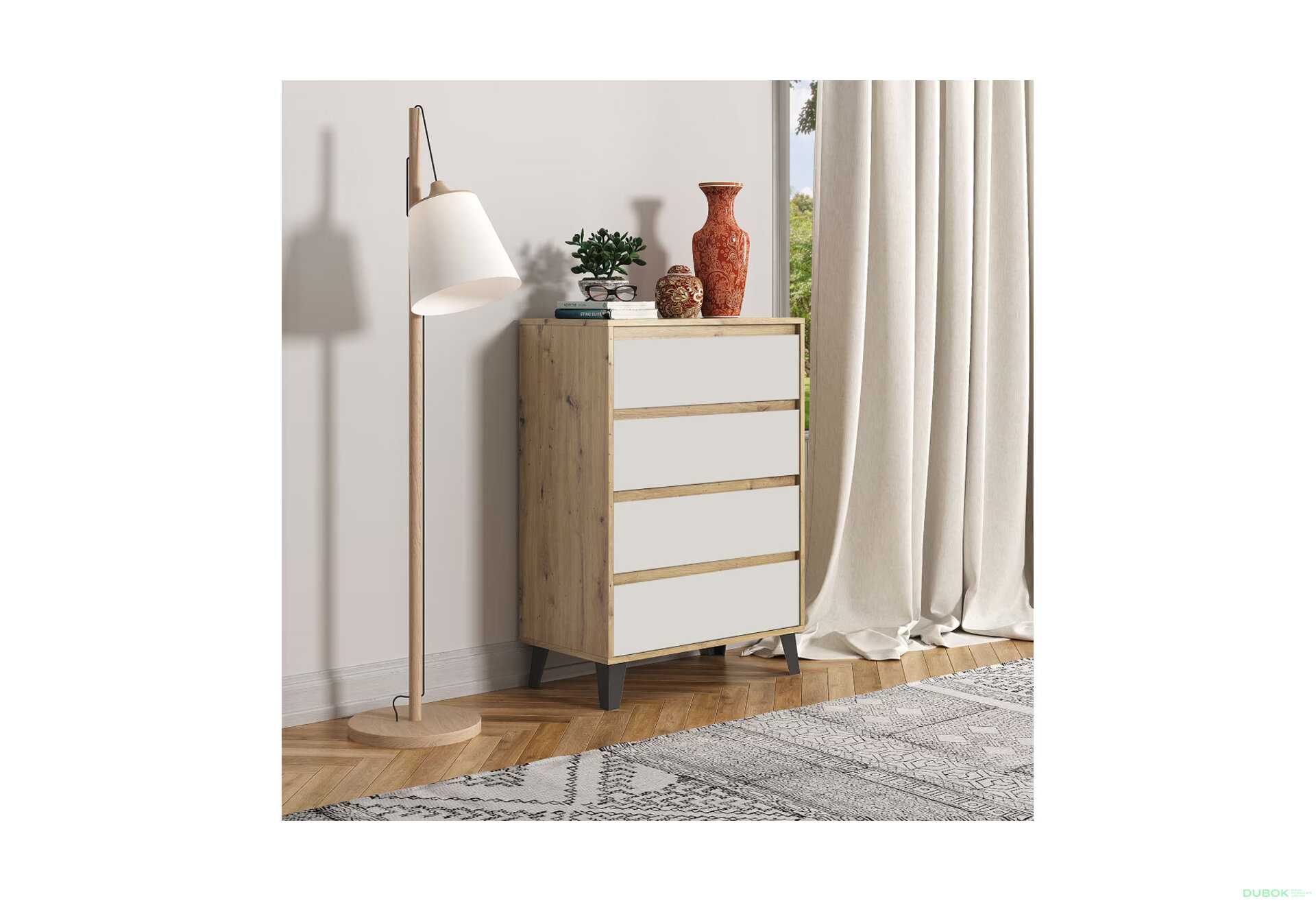 Fotografia 2 - Komoda Borg 4s/70 dub artisan / kašmír