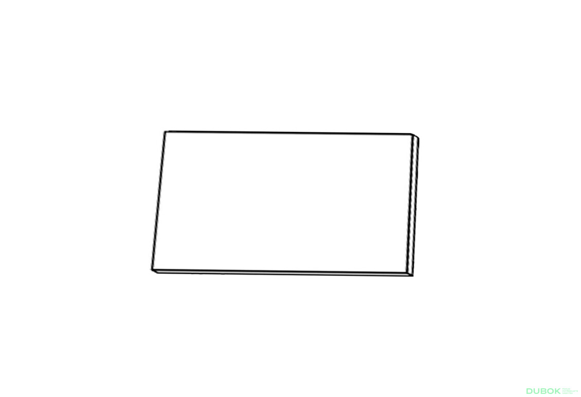 Fasáda 60V 1dverové Plynový zdvihák + Antresol 360mm Leo