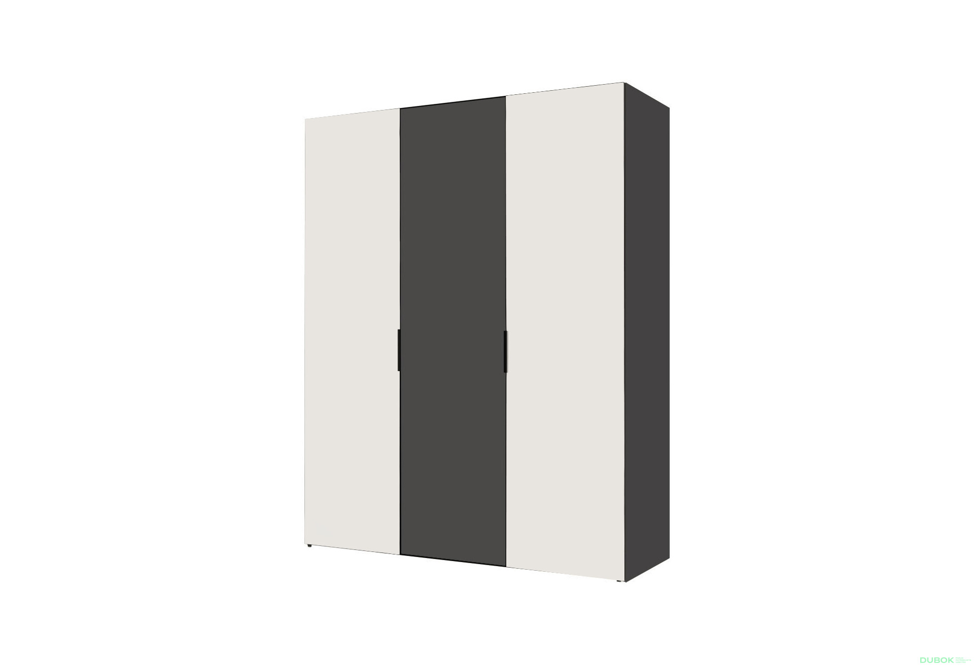Skriňa 3 DTD 150 antracit/biely, korpus antracit BL Módulná skriňa Modus - Fotografia 1 Fotografia 1 - Skriňa 3 DTD 150 antracit/biely, korpus antracit BL Módulná skriňa Modus