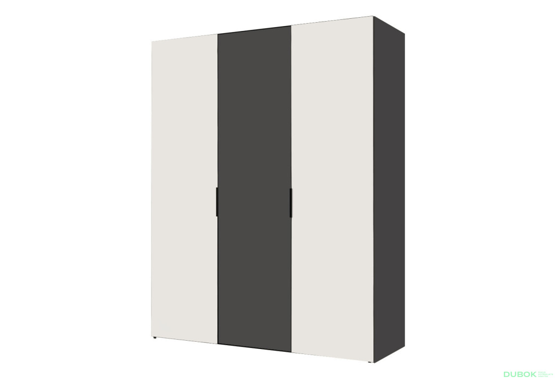 Skriňa 3 DTD 150 antracit/biely, korpus antracit BL Módulná skriňa Modus - Fotografia 1 Fotografia 1 - Skriňa 3 DTD 150 antracit/biely, korpus antracit BL Módulná skriňa Modus