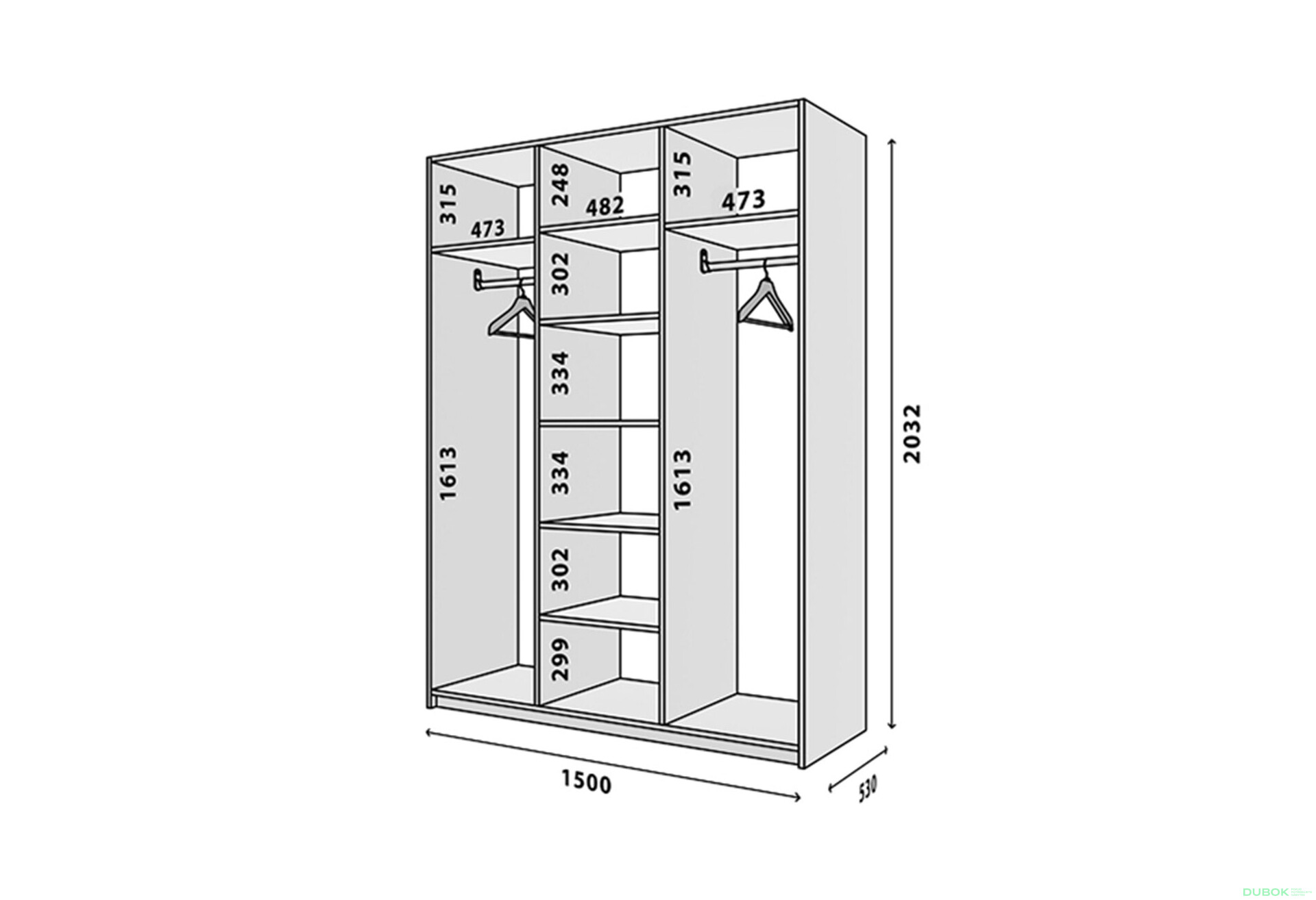 Skriňa 3 DTD 150 antracit/biely, korpus antracit BL Módulná skriňa Modus - Fotografia 3 Fotografia 3 - Skriňa 3 DTD 150 antracit/biely, korpus antracit BL Módulná skriňa Modus