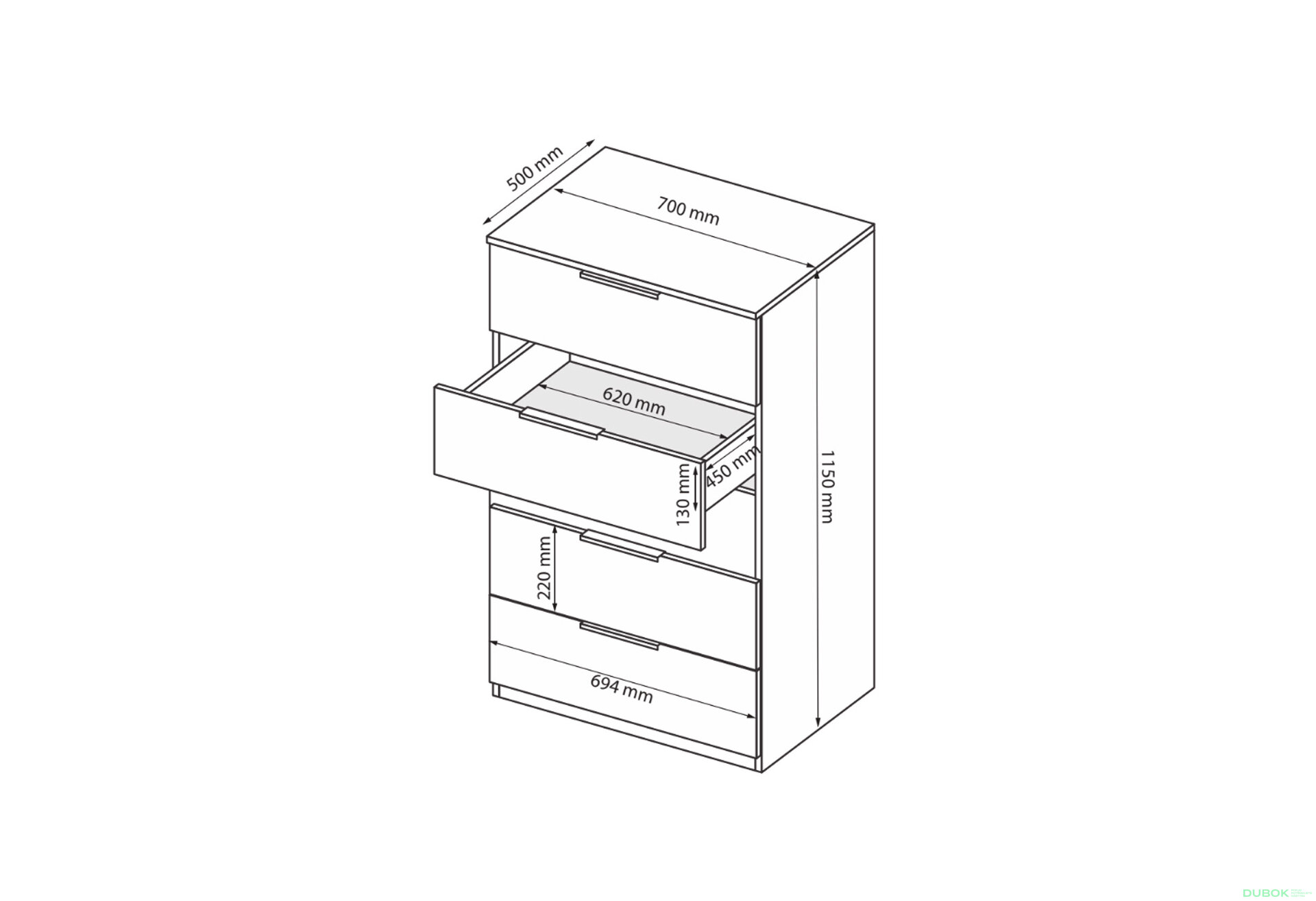 Fotografia 7 - Komoda 5š, kašmírový lesk Lori
