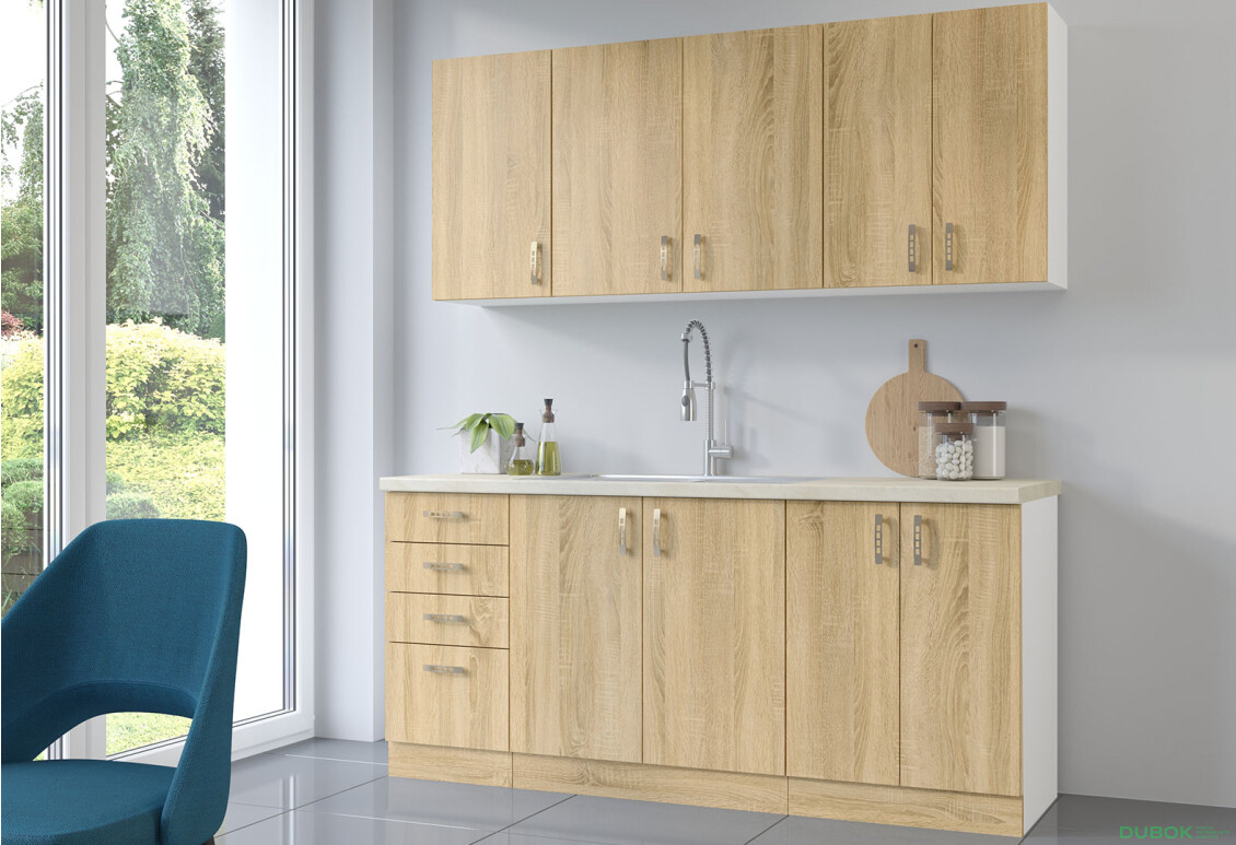 Fotografia 4 - Modulárna kuchyňa Sara biela / dub sonoma