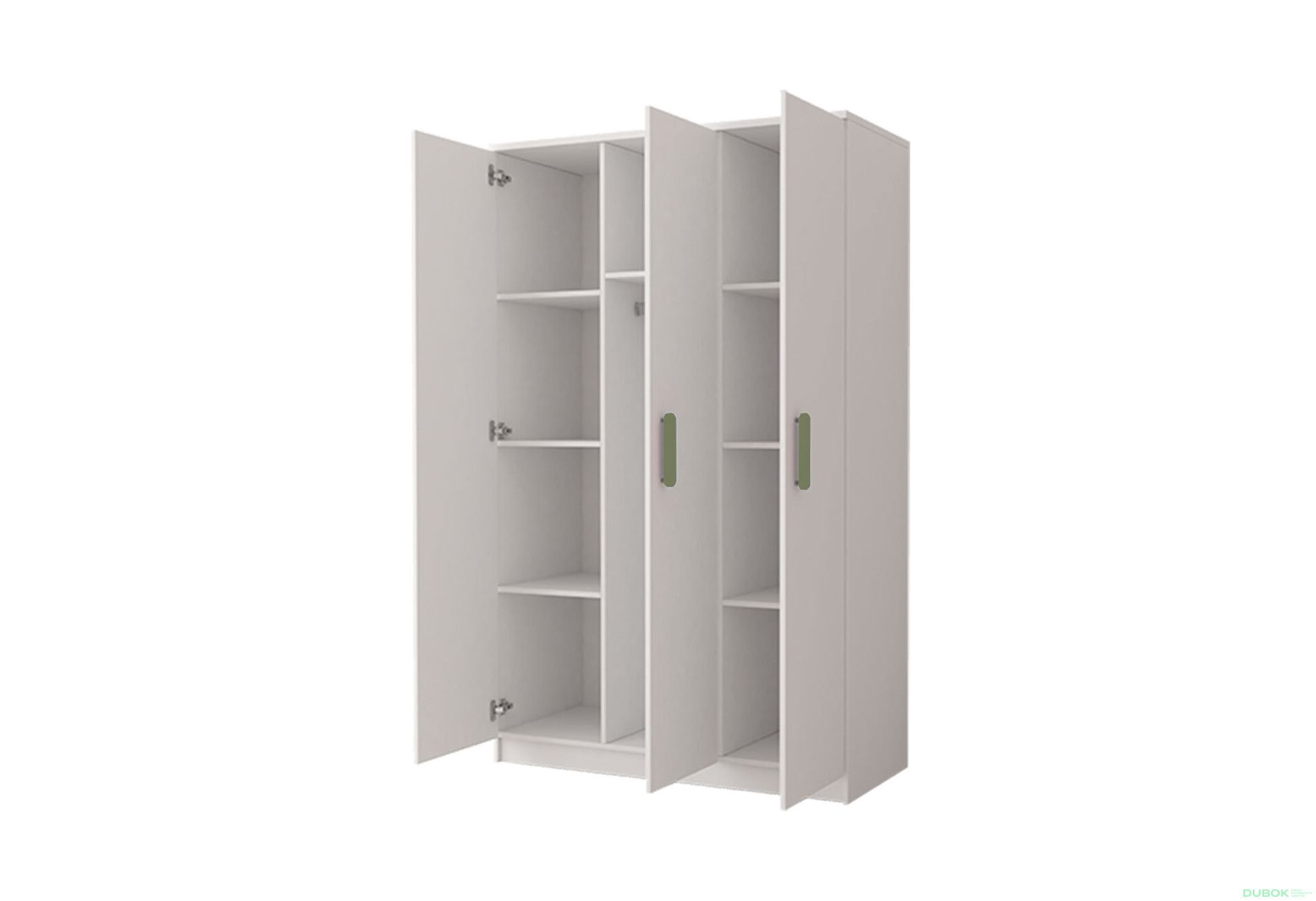 Fotografia 2 - Skriňa 3D Šmyk biela, úchytky šedý Idczak meble