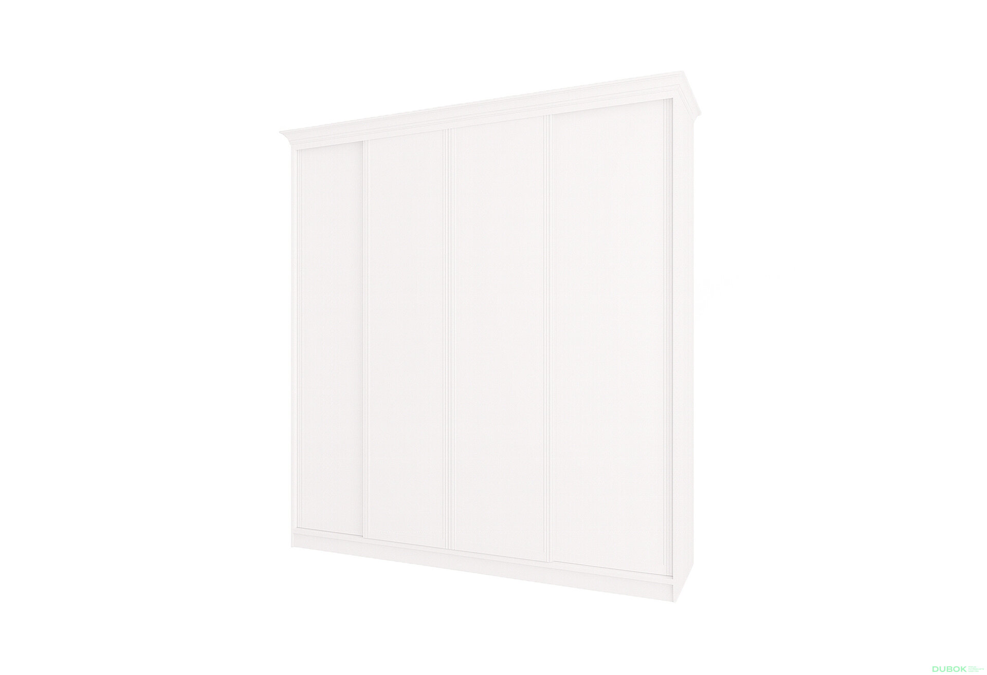 Fotografia 1 - Skriňa Rim-Veneziano 4D 2,5 m biela s rímsou, fasádami DTD