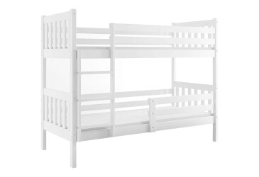 Poschodová posteľ Carino biele 80x160 cm s roštom, matracom