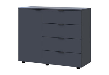 Komoda s dvierkami a 4 zásuvkami GC1 100 cm Gelar Grafit