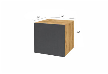 Fotografia Nadstavec na skriňu 40 cm dub apalačský / grafit
