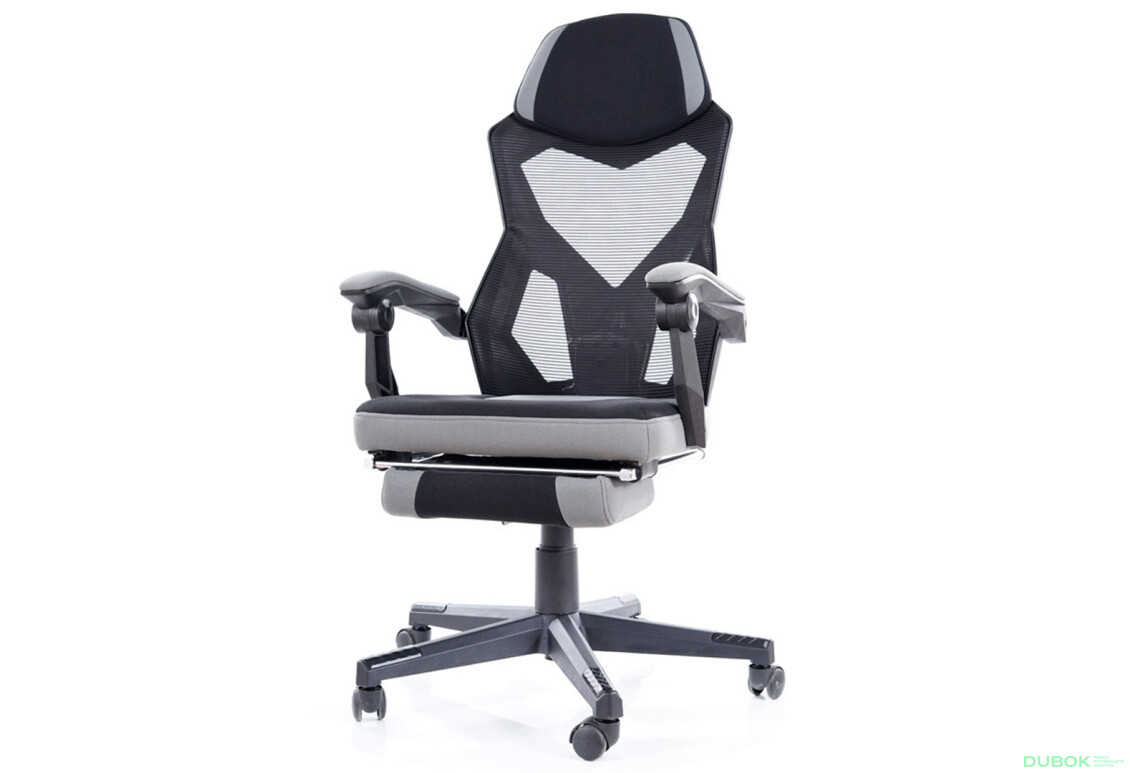 Otočné kreslo Q-939 čierny / šedý