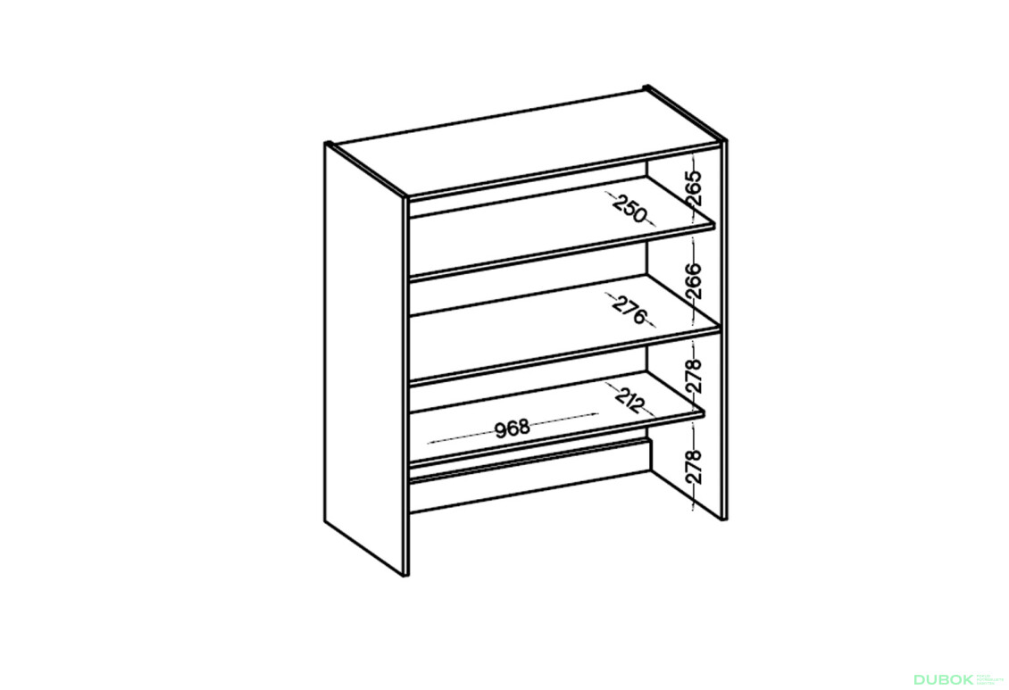 Fotografia 6 - Skriňa 1.0 m Maria Artisan / Biely, pracovná doska Artisan