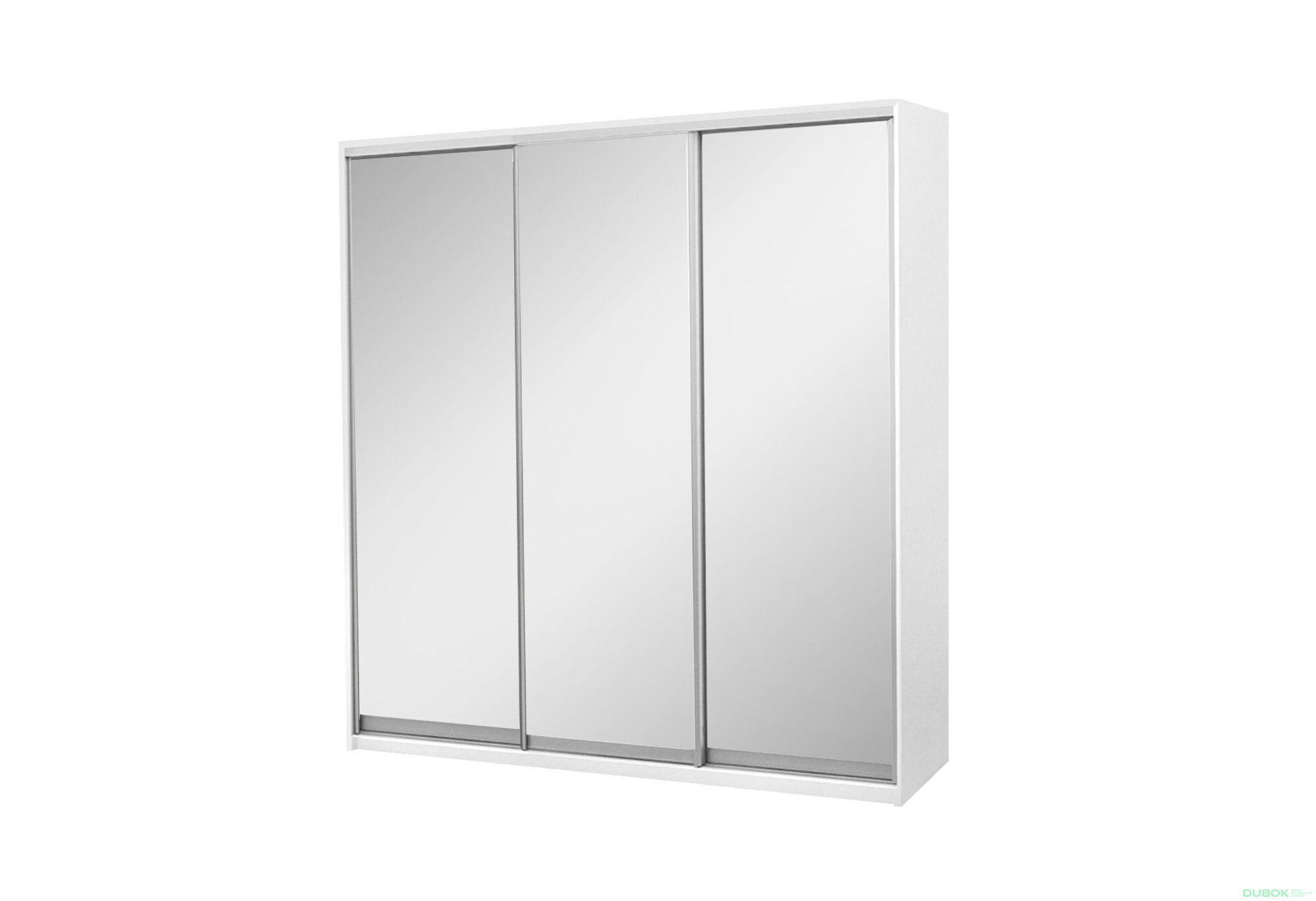 Fotografia 1 - Skriňa s posuvnými dverami Komforto 3 zrkadlá 222x240x60 cm biela