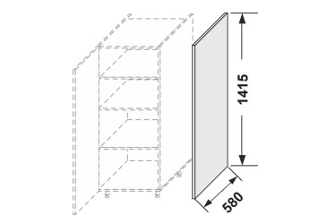 Fotografia Bočný panel skrine 1420mm
